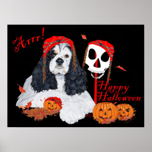 American Cocker Spaniel Pirate Poster