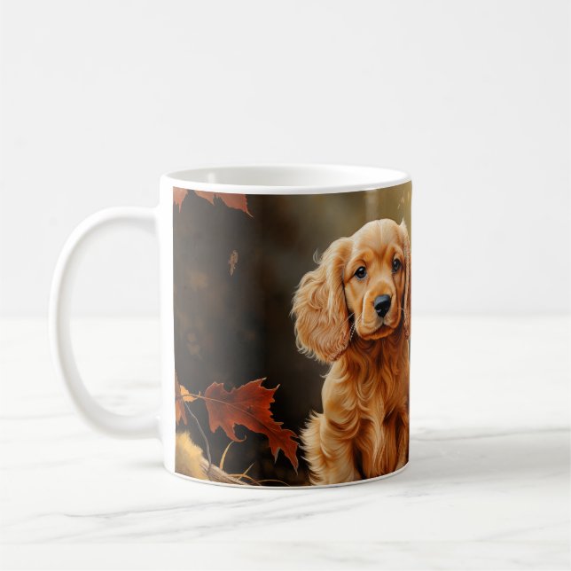 American Cocker Spaniel puppies Coffee Mug (Left)