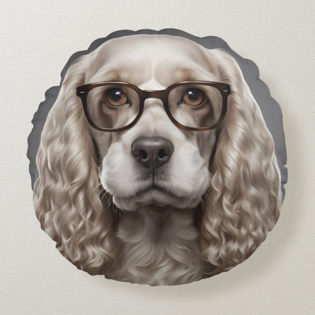 American Cocker Spaniel Round Cushion (Front)