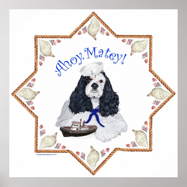 American Cocker Spaniel Sailor Poster (Front)
