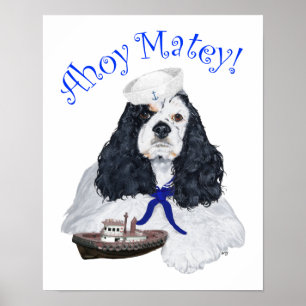 American Cocker Spaniel Sailor Poster