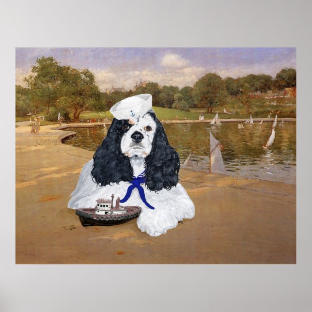 American Cocker Spaniel Sailor Poster (Front)