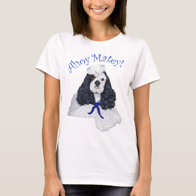 American Cocker Spaniel Sailor T-Shirt (Front)