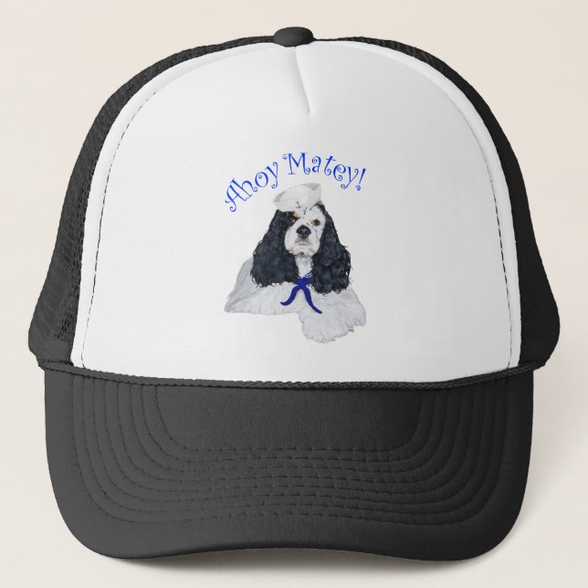 American Cocker Spaniel Sailor Trucker Hat (Front)