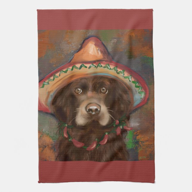 American Cocker Spaniel  Tea Towel (Vertical)