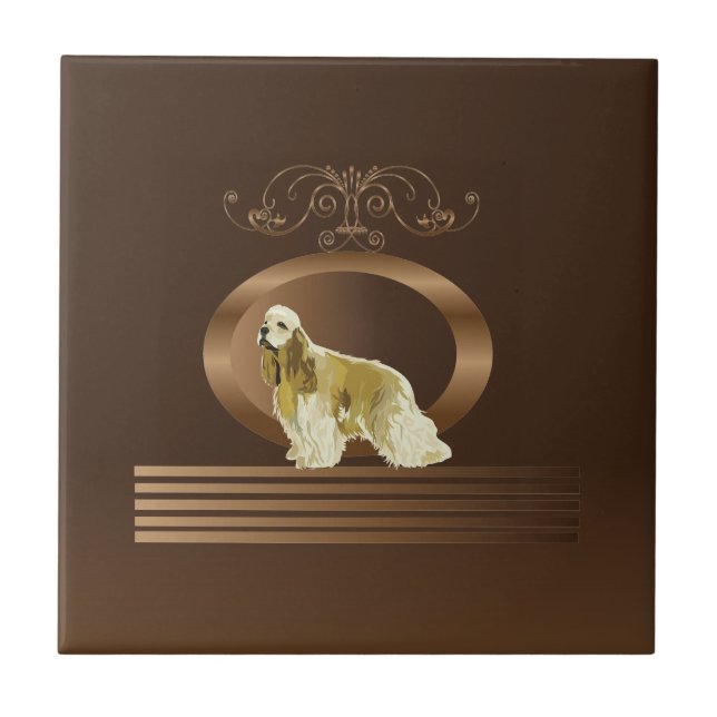 American cocker spaniel tile (Front)