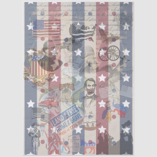 American Collage Decoupage Tissue Paper (Front)
