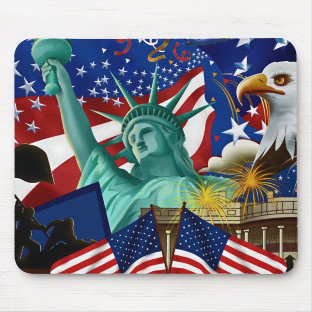 AMERICAN COLLAGE MOUSE MAT (Front)