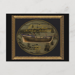 American Colonial Schooner Sir Edward Hawke Holiday Postcard