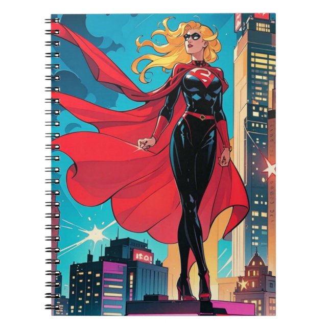 American Comics, Retro American Comics, superhero  Notebook (Front)