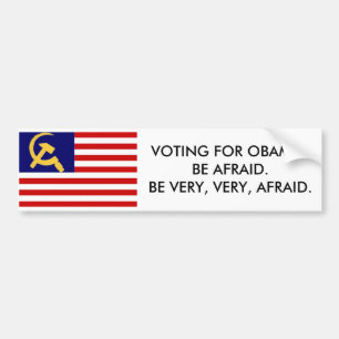 American Communist Flag, Obama Bumper Sticker