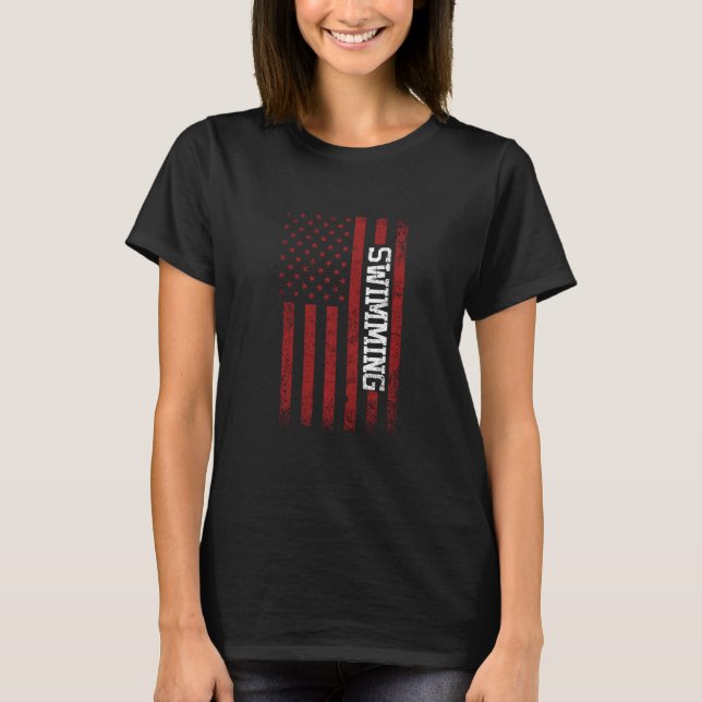 American Competitive Swimmers Swimming Team Swim C T-Shirt (Front)