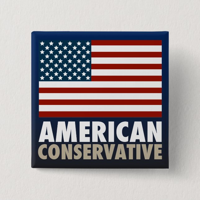 American Conservative 15 Cm Square Badge (Front)