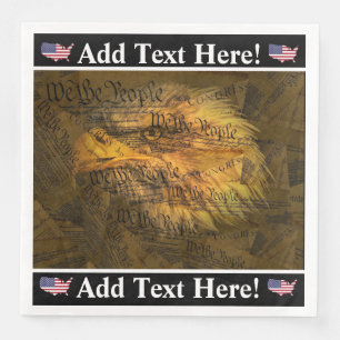 American Constitution Bald Eagle Napkin