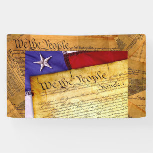 American Constitution We The People Banner