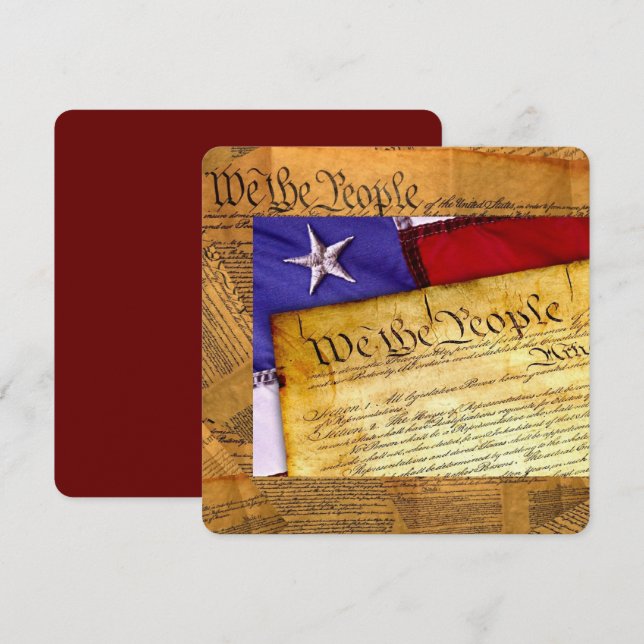 American Constitution We The People Card (Front/Back)