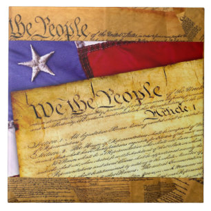 American Constitution We The People Ceramic Tile