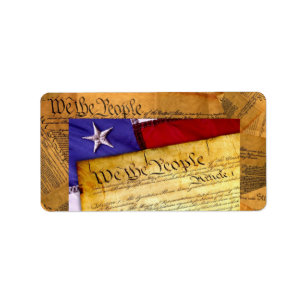 American Constitution We The People Label