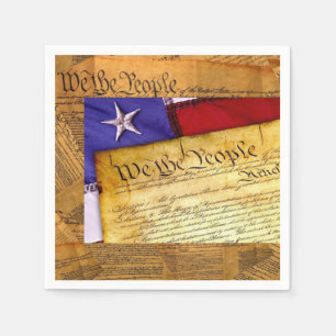 American Constitution We The People Napkin