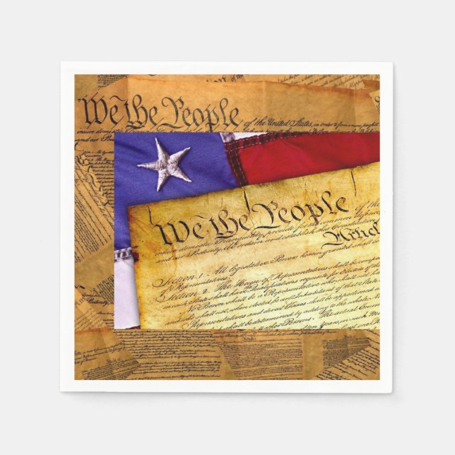 American Constitution We The People Napkin (Front)