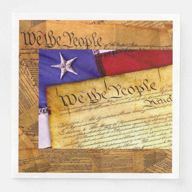American Constitution We The People Paper Dinner N Napkin (Front)