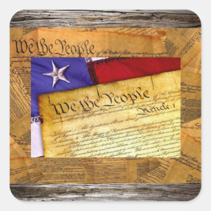 American Constitution We The People Square Sticker