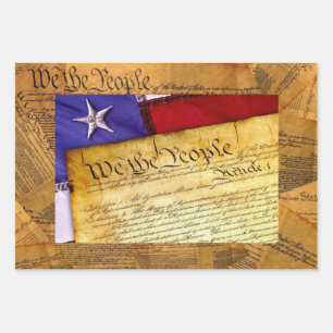 American Constitution We The People Wrapping Paper Sheet
