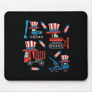 American Construction 4th Of July Fourth Toddler B Mouse Mat