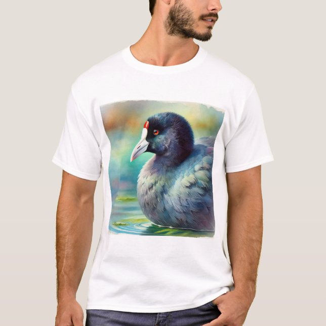 American Coot 210824AREF128 - Watercolor T-Shirt (Front)