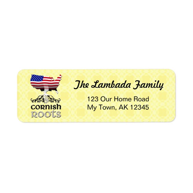 American Cornish Roots Address Labels (Front)