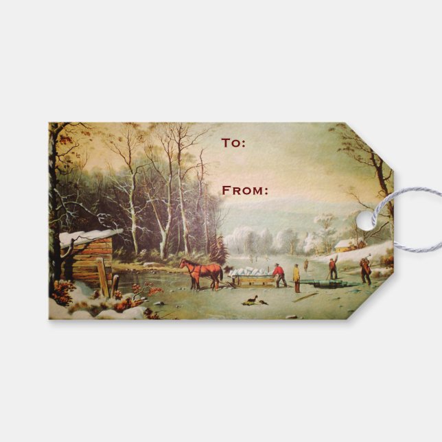 American Country Gift Tag (Front (Horizontal))