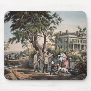 American Country Life - October Afternoon, 1855 Mouse Mat