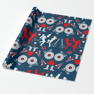 American Country Music Line Dancing Wrapping Paper