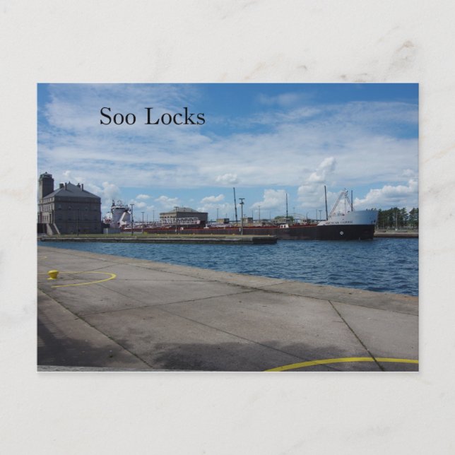 American Courage Soo Locks post card (Front)