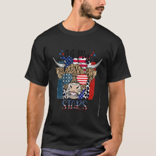 American Cow 4th Of July Leopard Farmer Women Cow T-Shirt