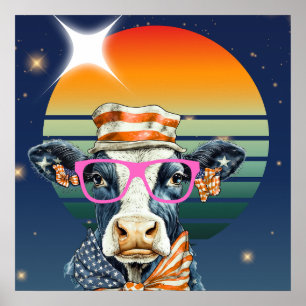 American Cow Poster
