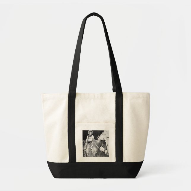 American cowboy in Kansas, c.1880 (b/w photo) Tote Bag (Front)