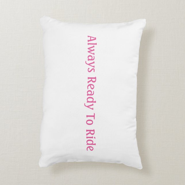 American Cowgirl Pink Logo Pillow Ready To Ride (Back(Vertical))