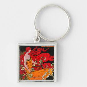 American Crescent Vintage PosterEurope Key Ring