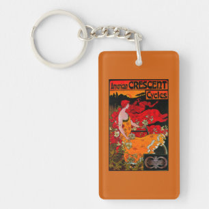 American Crescent Vintage PosterEurope Key Ring