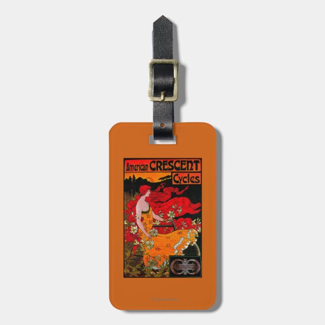 American Crescent Vintage PosterEurope Luggage Tag (Front Vertical)