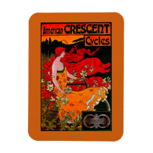 American Crescent Vintage PosterEurope Magnet