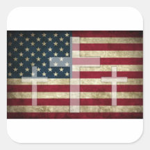American Cross Sticker