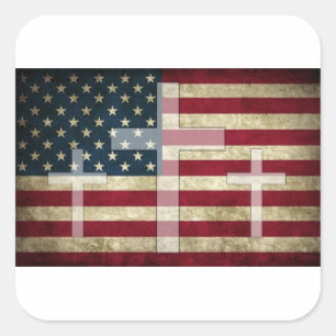 American Cross Sticker