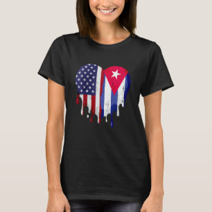 American Cuban Hispanic Heritage Month Cuba Flag H T-Shirt