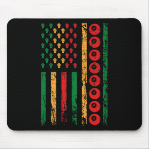 American Cue Sports Flag Black Juneteenth Billiard Mouse Mat