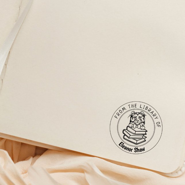 American Curl Cat, Book From the Library Of   Rubber Stamp (Creator Uploaded)