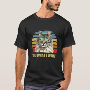 American Curl Cat I Do What I Want Funny Cat Lover T-Shirt