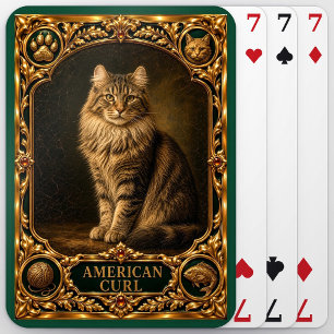 American Curl, Jewelled Heirloom Art Playing Cards