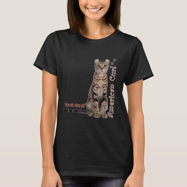American Curl "Unique ears, Unique Spirit" T-Shirt (Front)